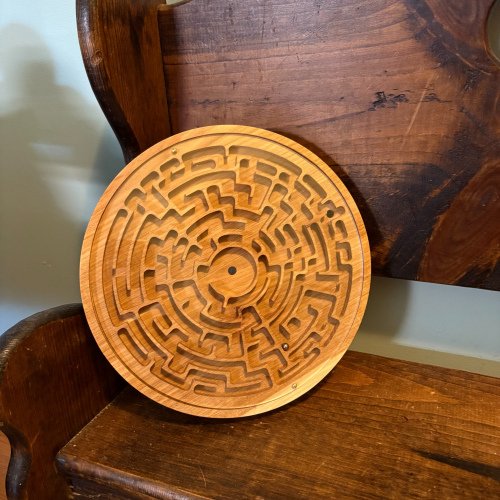 Dual sided wooden puzzle game